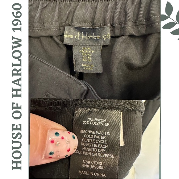 House of Harlow 1960 Black Cargo Pant Back Elastic Waist Pockets Extra
Small - Picture 8 of 8